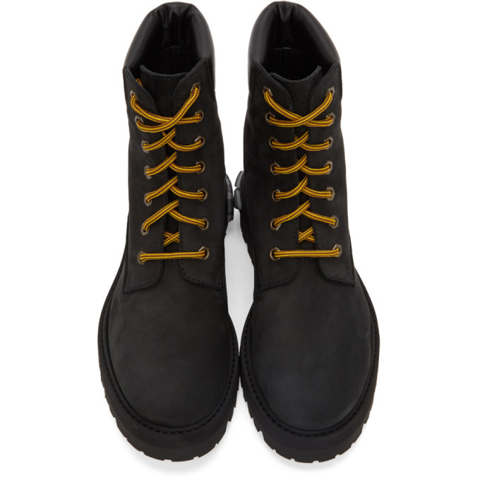 VETEMENTS Black New Trucker Boots Vetements