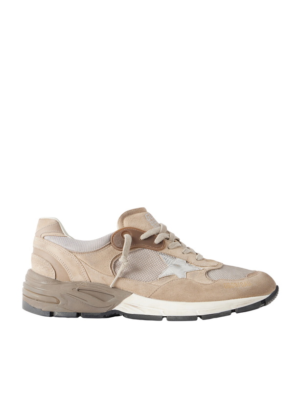Photo: Golden Goose - Running Dad Suede-Trimmed Mesh Sneakers - Neutrals