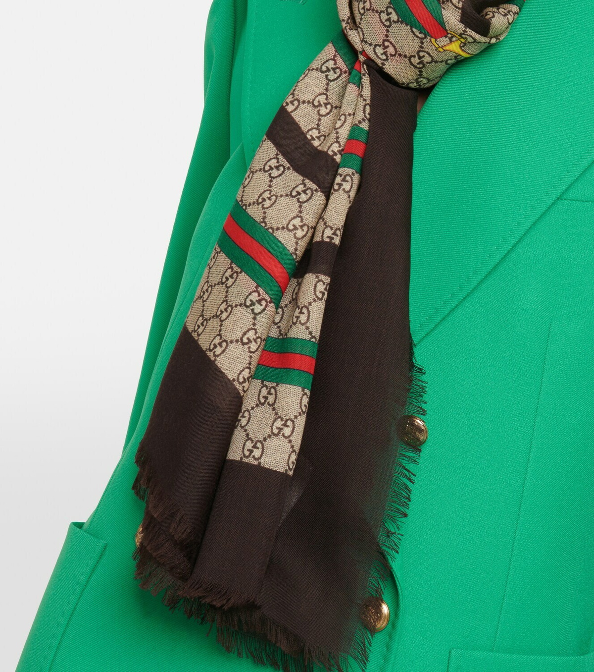 Gucci GG wool and silk scarf Gucci