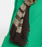 Gucci GG wool and silk scarf