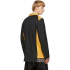 Comme des Garcons Homme Plus Black and Yellow Wool Blazer