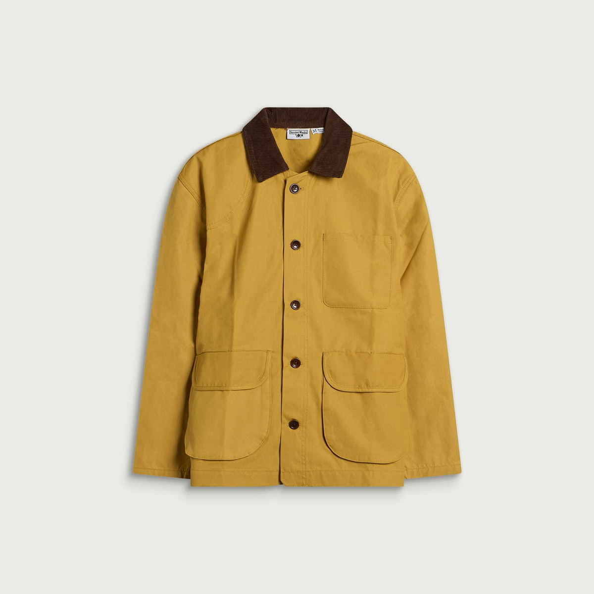 Service Works Men's Waxed Barn Coat in Ochre
