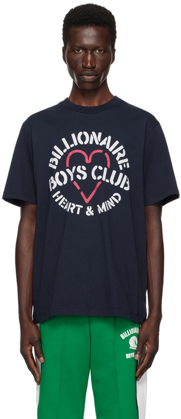 Photo: Billionaire Boys Club Navy 'Heart & Mind' T-Shirt