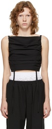 Markoo Black Cropped Self-Tie Camisole