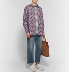 Engineered Garments - Floral-Print Cotton-Poplin Shirt - Blue