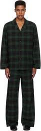 SKIMS Green Flannel Sleep Pyjama Set