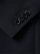De Petrillo - Slim-Fit Shawl-Collar Virgin Wool and Mohair-Blend Tuxedo Jacket - Blue
