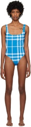 Burberry Blue Check One-Piece Swimsuit