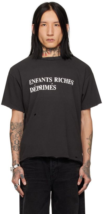 Photo: Enfants Riches Déprimés Black Distressed T-Shirt