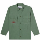 Garbstore Men's Tiger Open Collar Shirt in Green