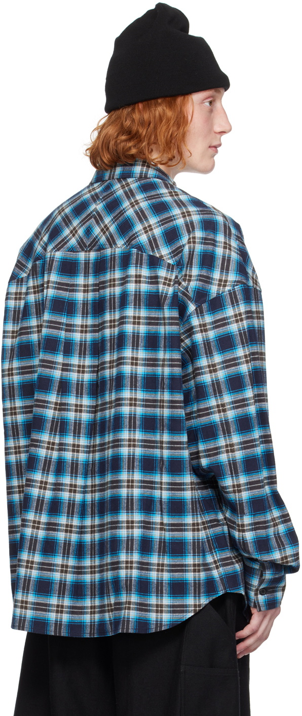 Juun.J Blue Check Shirt