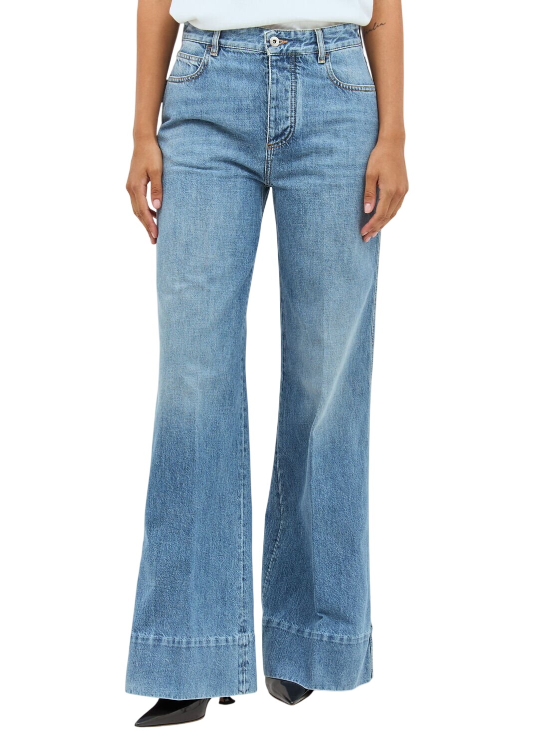 Bottega Veneta Blue Curved Shape Jeans Bottega Veneta