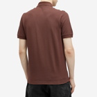 Fred Perry Men's Original Plain Polo Shirt in Brick/Black