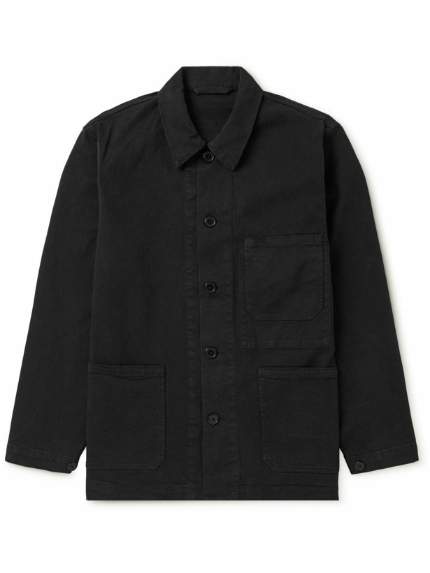 Photo: Officine Générale - Virgin Wool-Blend Shirt Jacket - Black