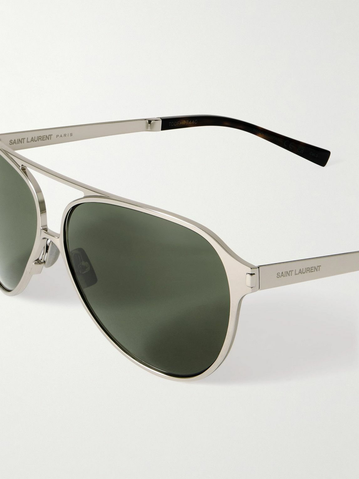 SAINT LAURENT - Aviator-Style Silver-Tone Sunglasses Saint  display picture 3