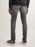 Balmain - Skinny-Fit Distressed Panelled Jeans - Black