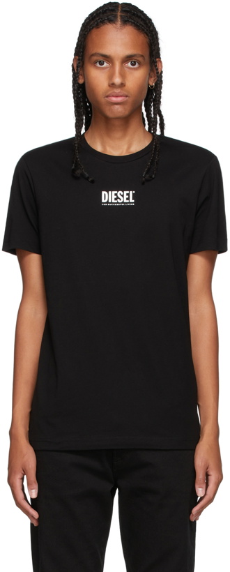 Photo: Diesel Black Rubber Logo T-Shirt