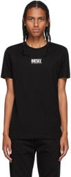 Diesel Black Rubber Logo T-Shirt