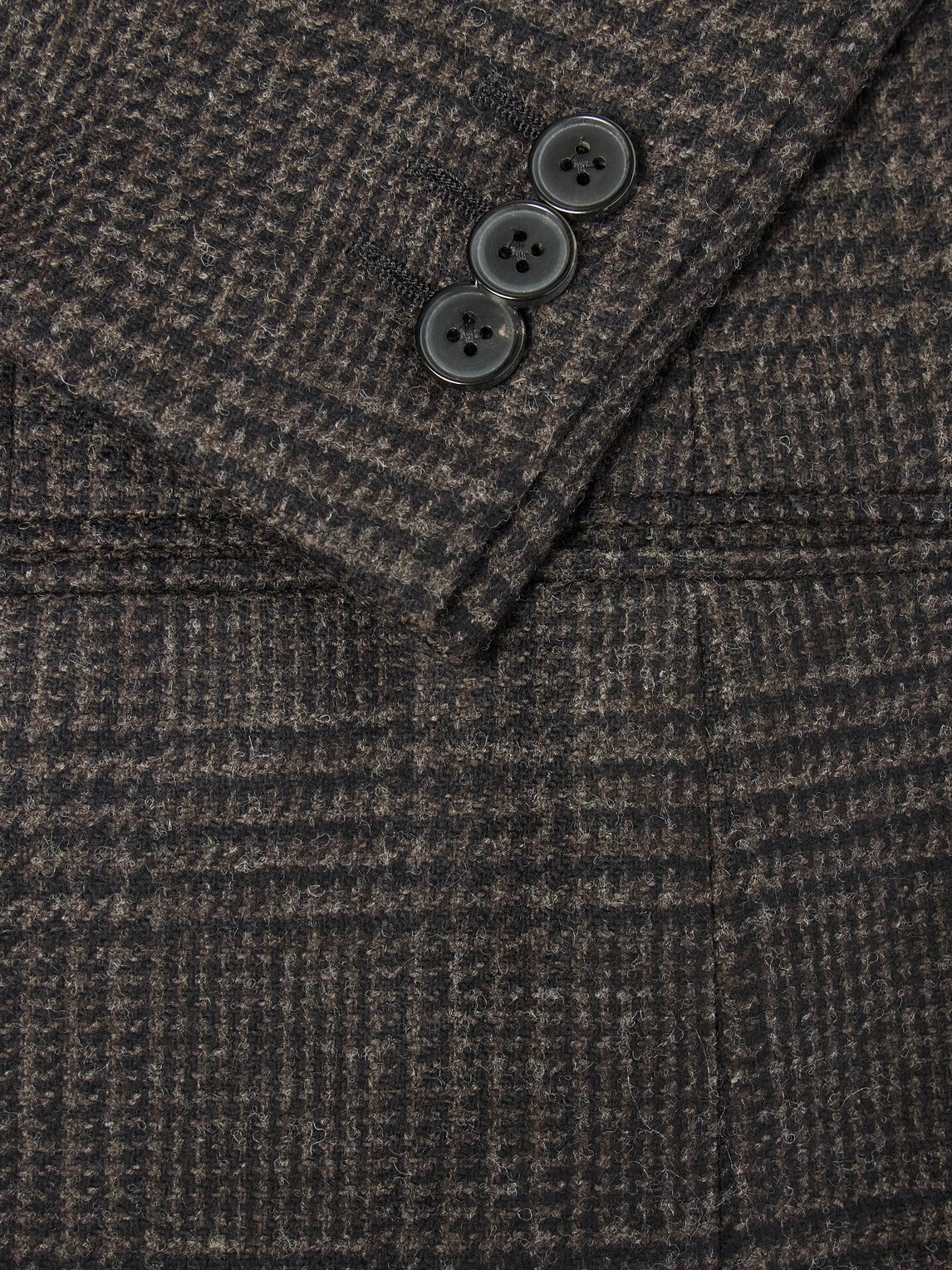 Husbands - Double-Breasted Prince Of Wales Merino Wool-Twill Blazer - Brown