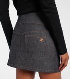 Courrèges Belted denim miniskirt