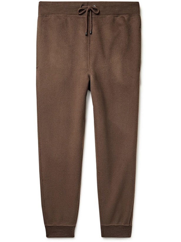 Photo: FRAME - Tapered Wool and Cashmere-Blend Sweatpants - Brown