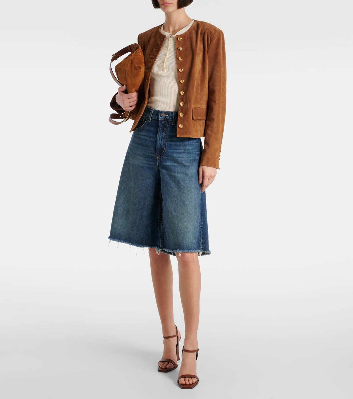 Nili Lotan High-rise denim shorts
