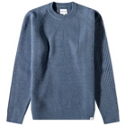 Norse Projects Men's Roald Cotton Wool Knit in Calcite Blue
