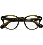 Oliver Peoples - Cary Grant Round-Frame Acetate Optical Glasses - Green