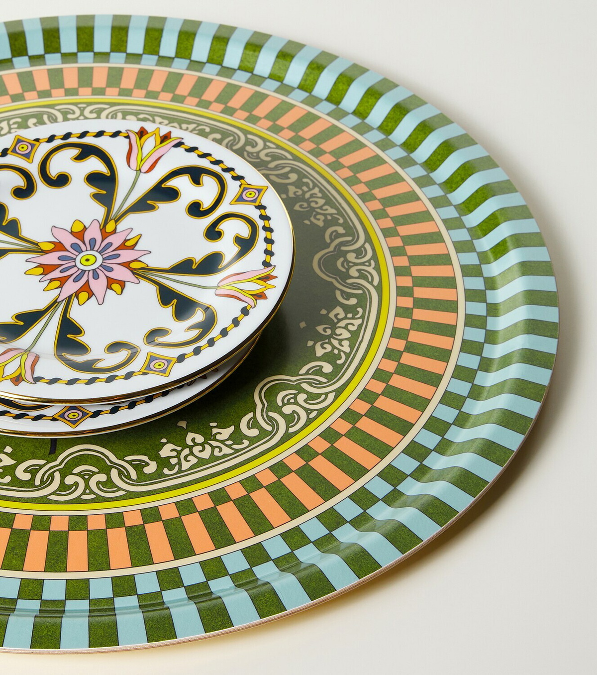 La DoubleJ Nymph Bloom floral birch tray