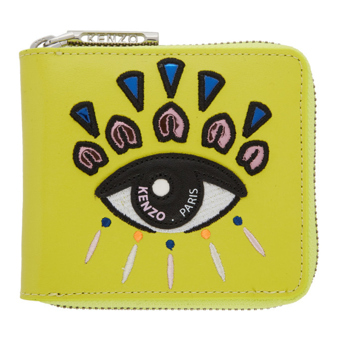 Kenzo Yellow Square Eye Wallet Kenzo