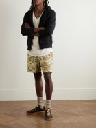 John Elliott - Practice Wide-Leg Camouflage-Print Mesh Drawstring Shorts - Green