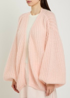 Toteme Puffed Mohair-blend Cardigan Light Pink