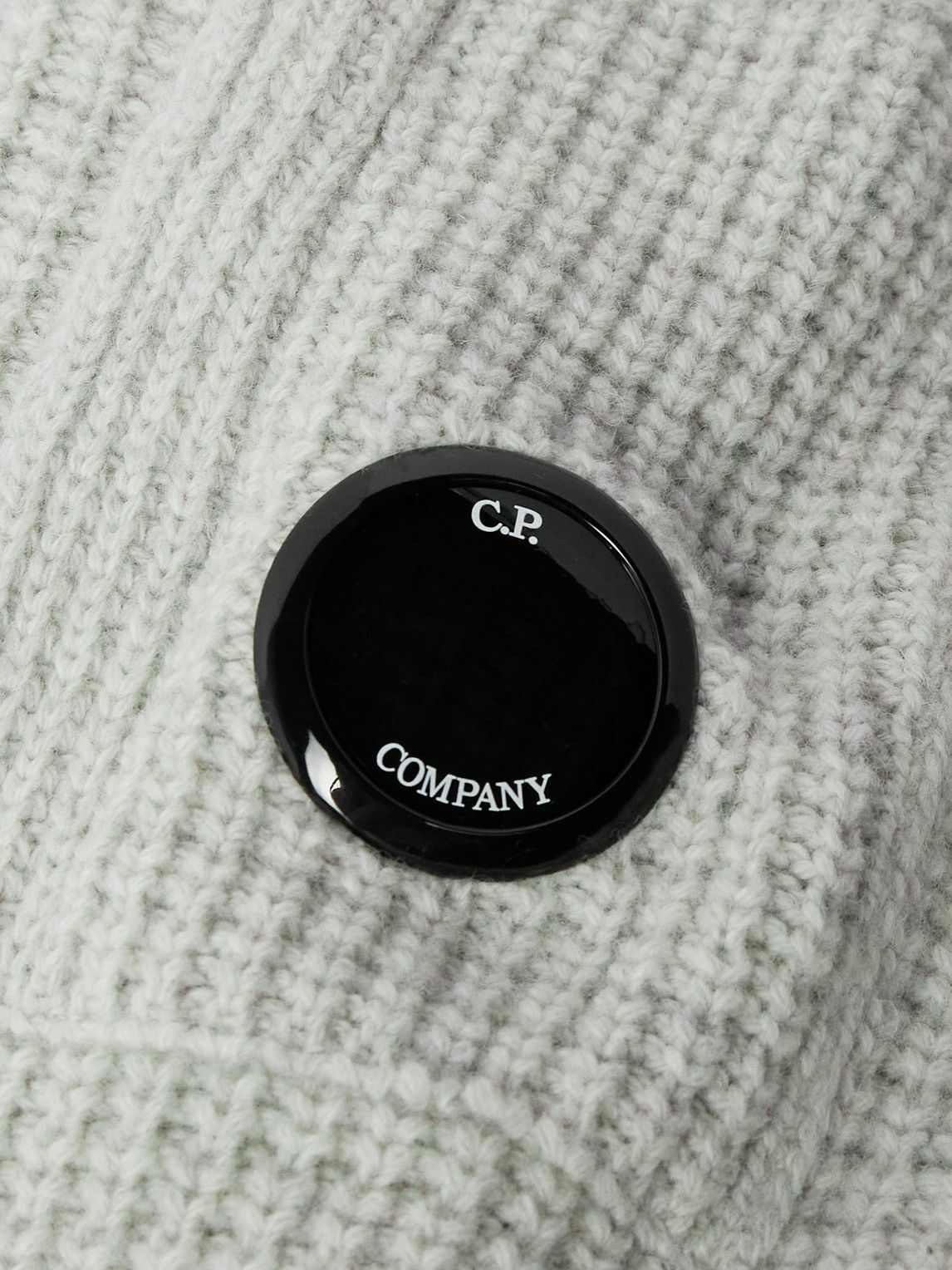 C.P. Company - Logo-Appliquéd Waffle-Knit Wool-Blend Zip-Up Sweatshirt - Neutrals