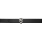 Alexander McQueen Reversible Black and Brown New 3D Skull Belt