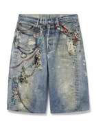 Acne Studios - Wide-Leg Trompe L'oeil Denim Shorts - Blue