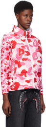 BAPE Pink ABC Camo Reversible Down Vest
