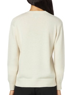 MC2 Saint Barth Woman Crewneck White Sweater With Simply The Best Lurex Print | Niki Dj Special Edition
