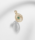 David Yurman Evil Eye 18kt gold (750/1000) necklace with emeralds and diamonds