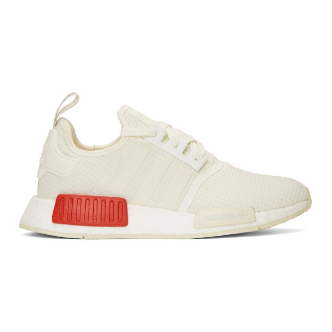 Photo: adidas Originals White NMD-R1 Boost Sneakers
