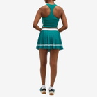 Sporty & Rich Women's Vendome Script Pleated Skirt in Alpine Alpine