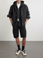 C.P. Company - Straight-Leg Cotton-Blend Cargo Shorts - Black