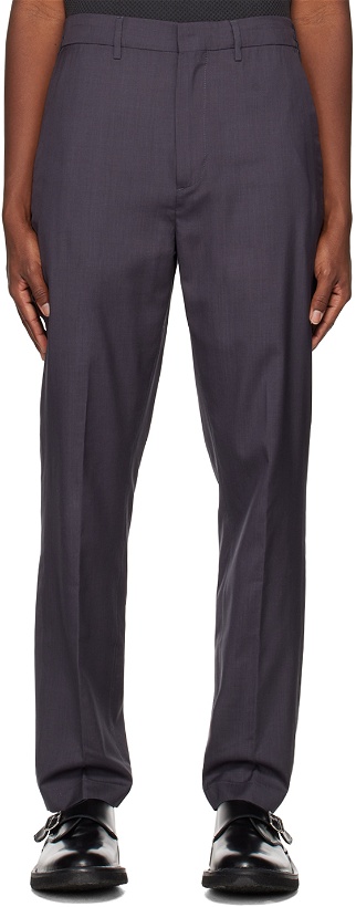 Photo: Dunhill Gray Central Crease Trousers