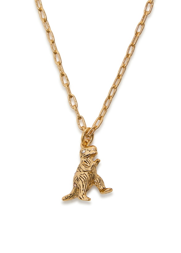 Photo: Coach Brushed Rexy Necklace - Gold - One Size
