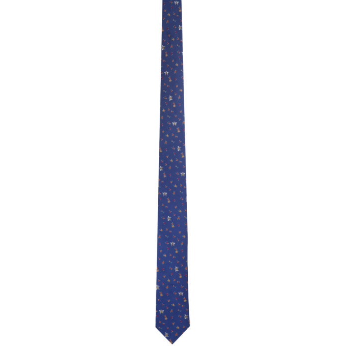 Photo: Paul Smith Blue Silk Floral Tie