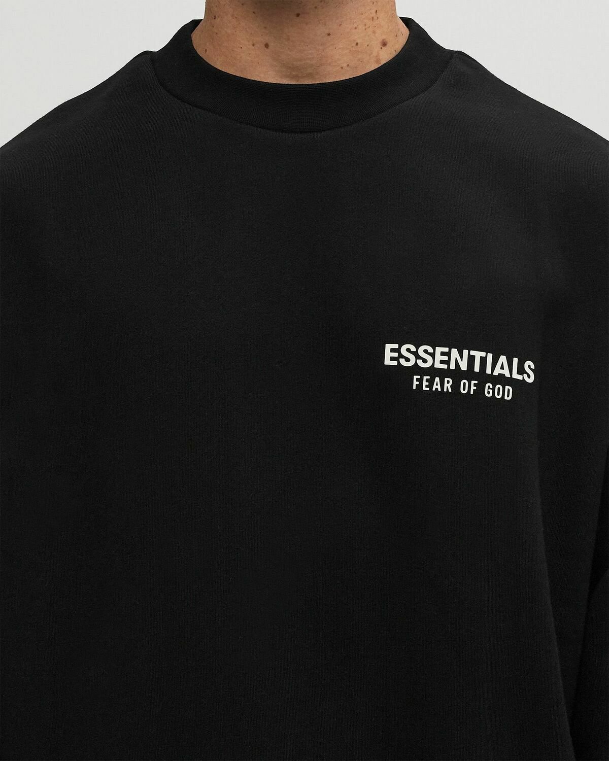 Fear of God Essentials FLEECE CREWNECK Black Mens Sweatshirt