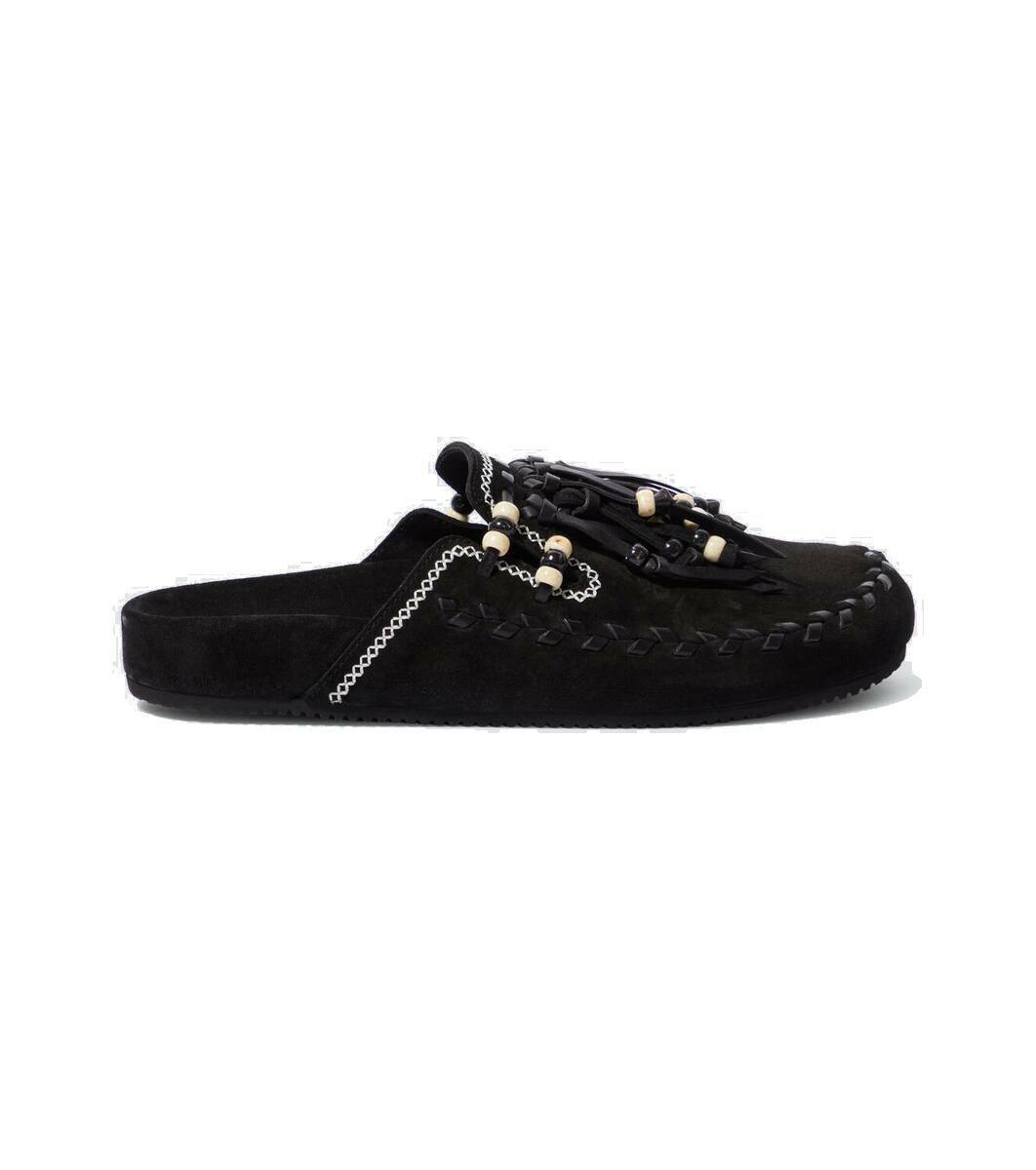 Alanui The Journey shearling-lined suede mules Alanui