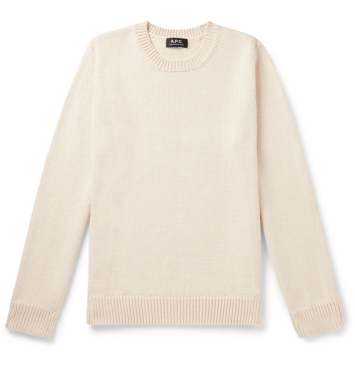 Photo: A.P.C. - Auguste Pima Cotton Sweater - Neutrals