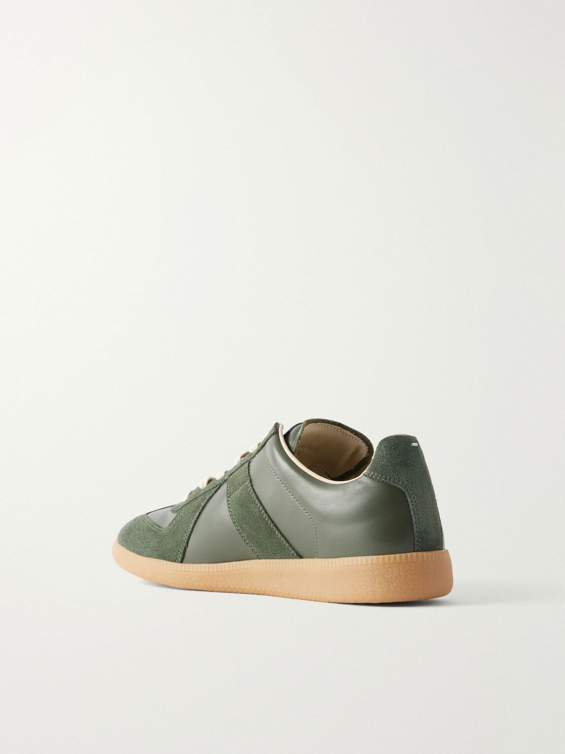 Maison Margiela - Replica Suede-Trimmed Leather Sneakers - Green