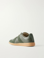 Maison Margiela - Replica Suede-Trimmed Leather Sneakers - Green