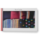 Paul Smith - Eight-Pack Cotton-Blend Jacquard Socks - Multi